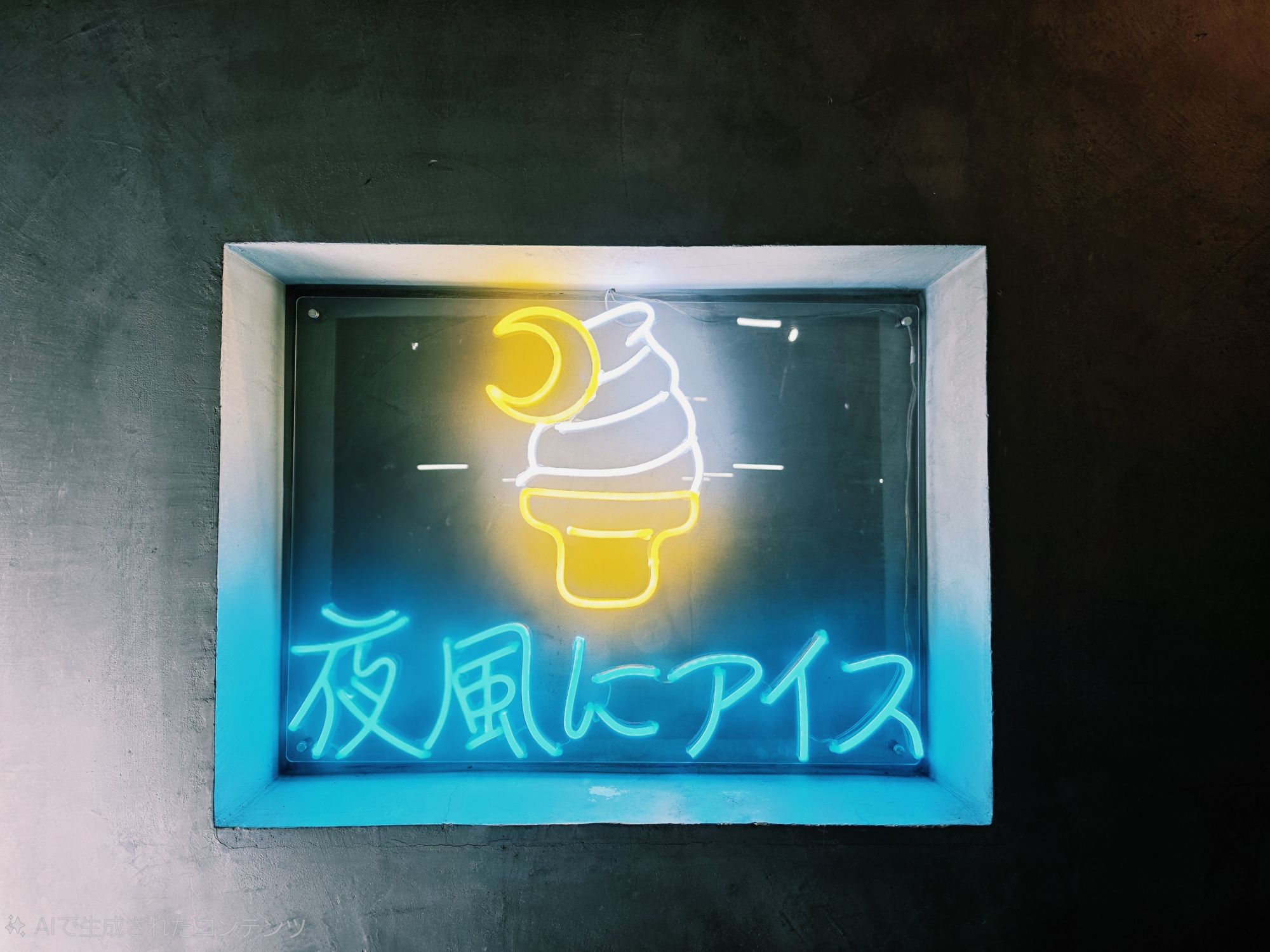 夜のアイス屋さん🍨