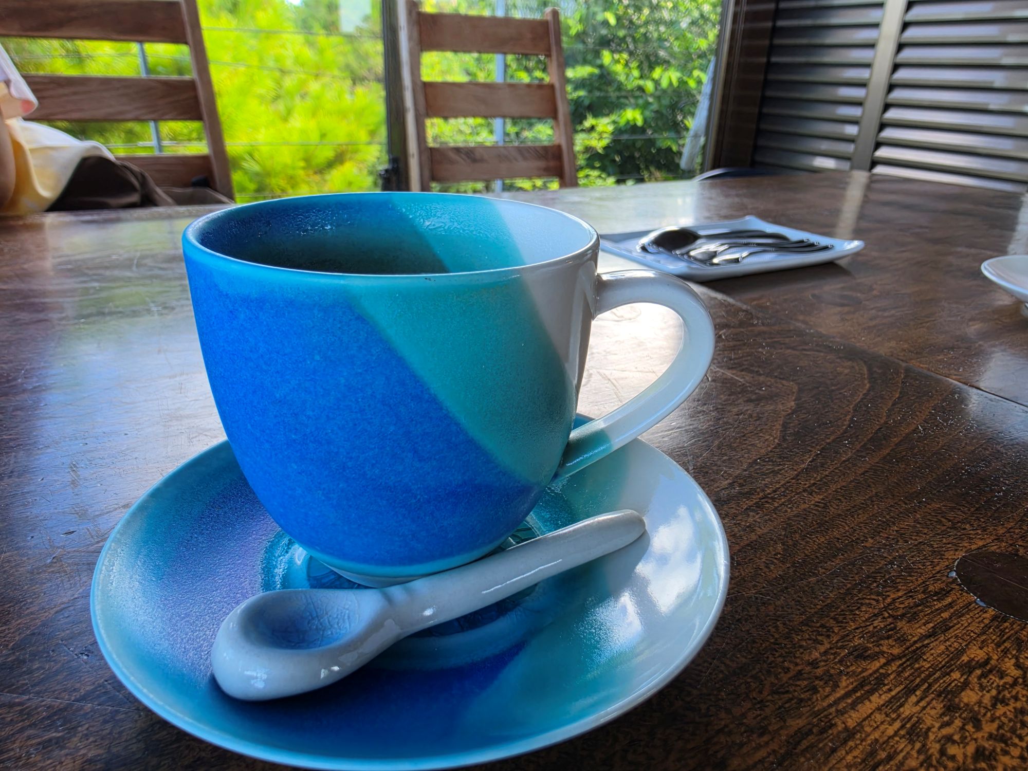 海を見ながらモーニング☕